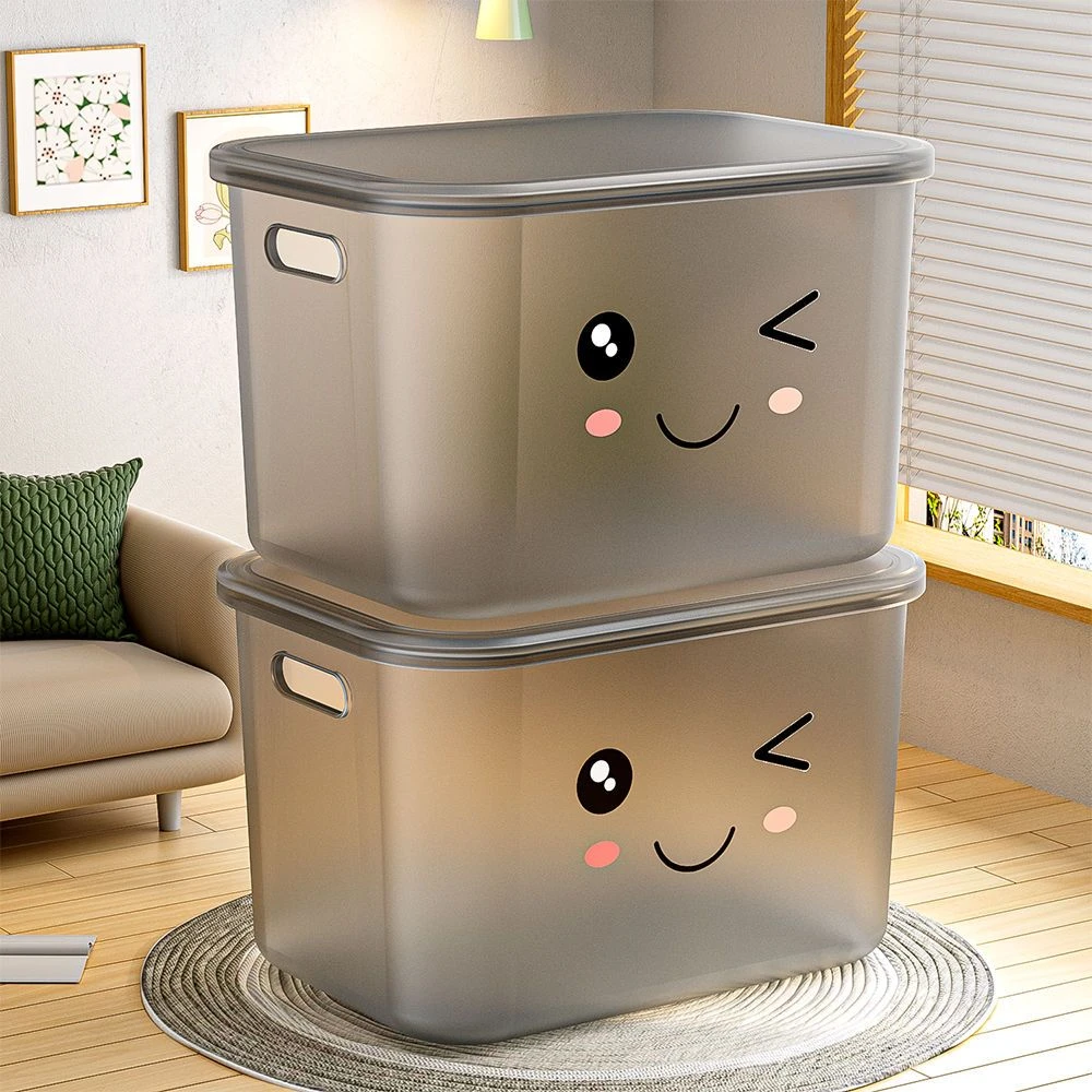 家用防尘透明收纳箱桌面收纳盒高颜值零食玩具储物箱内衣收纳盒