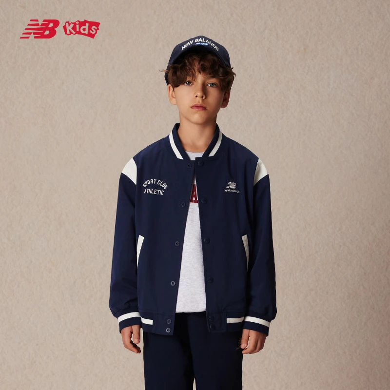 New Balance nb男童女童春秋时尚休闲梭织夹克外套ND7AE1E013（备）
