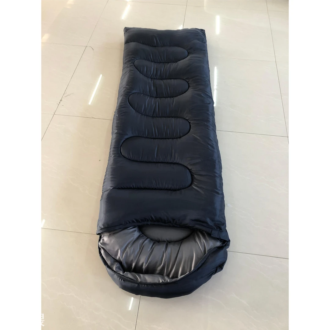 睡袋成人户外大人加厚防寒冬季露营双人被子办公室隔脏两用纯色款