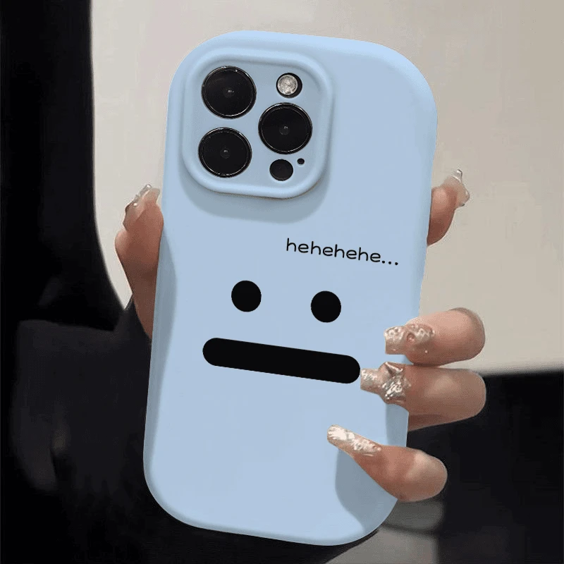 简约无语表情适用iPhone14苹果13手机壳15promax新款12情侣11个性