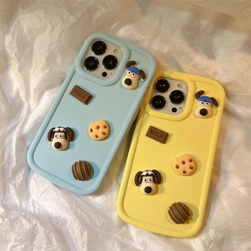 趣味立体饼干小狗iphone14promax苹果13手机壳15高级感11卡通12女