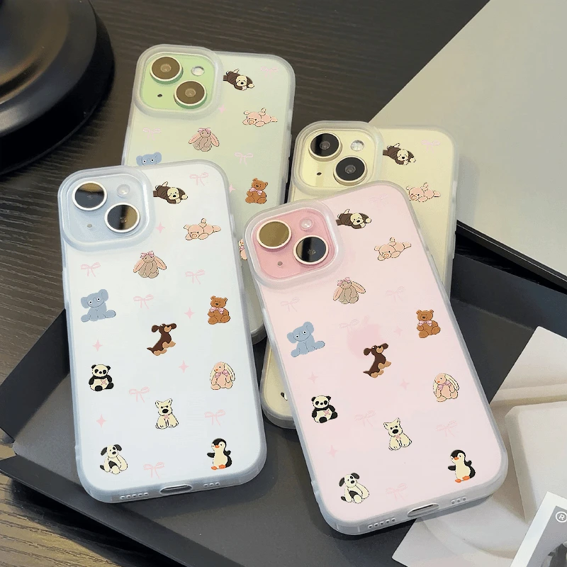 蝴蝶结小动物适用iPhone15苹果14promax手机壳13创意12可爱11小众