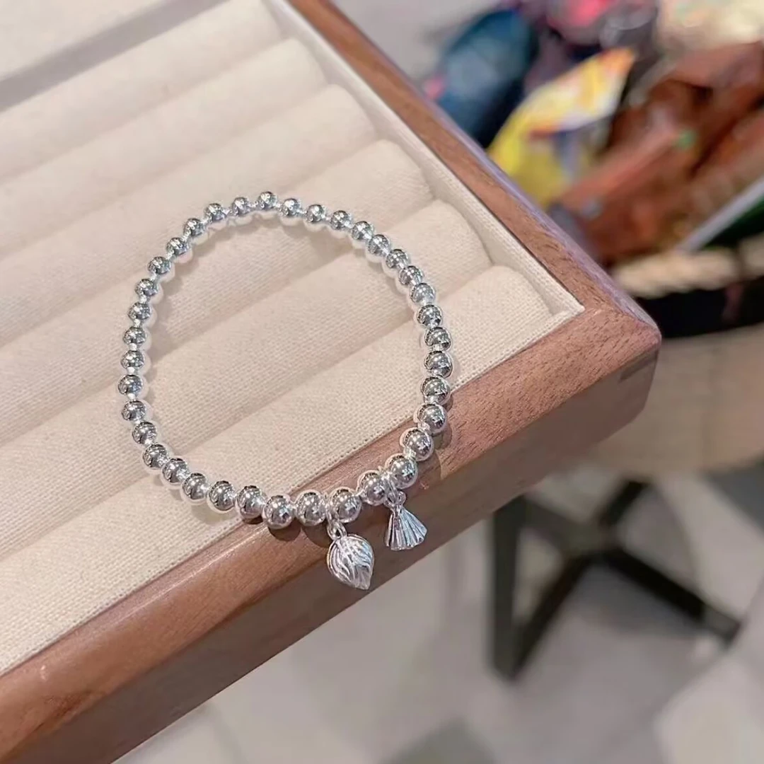 足银银制品 两世欢莲蓬手链百搭时尚气质女