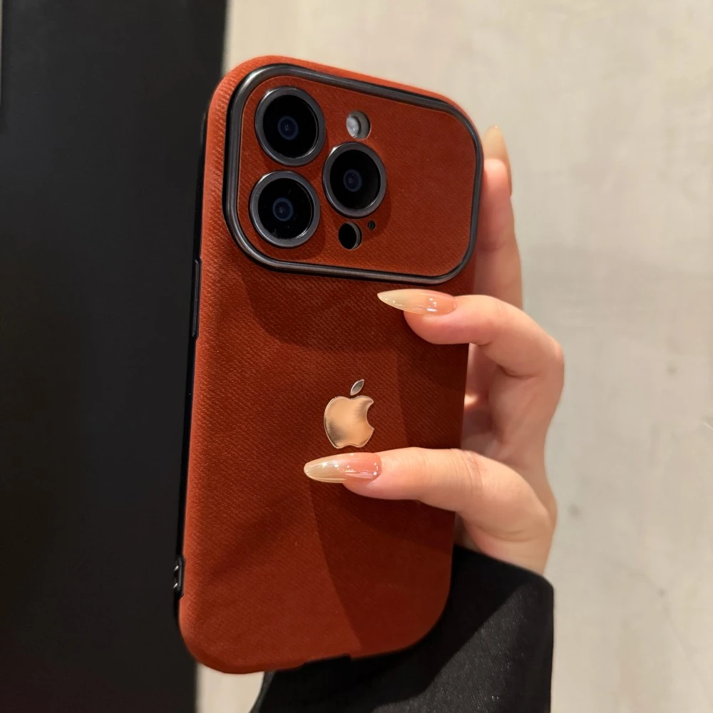 简约纯色大视窗适用苹果16promax手机壳创意iPhone15新款14创意13