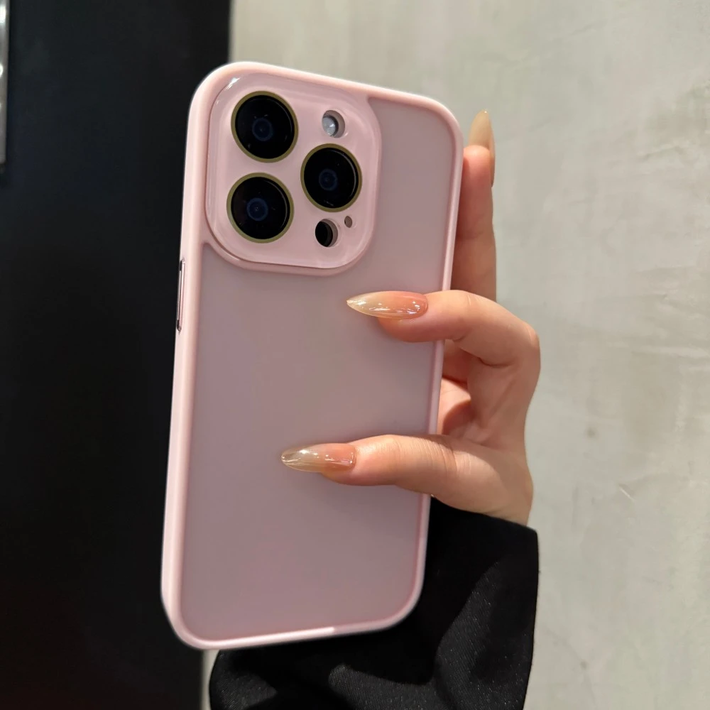 高级肤感磨砂适用苹果16promax手机壳个性iPhone15时尚14半透13女