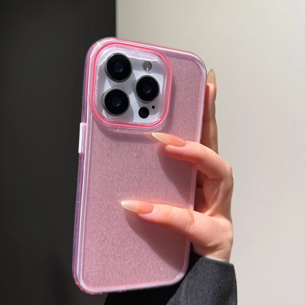 高颜值闪粉适用苹果16promax手机壳轻奢iPhone15时尚14透明13创意