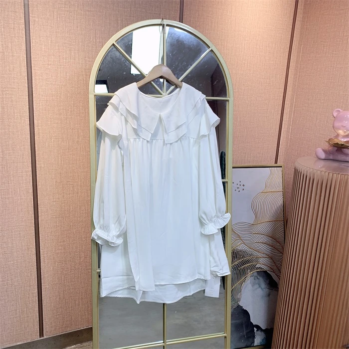 Z341白色孕妇衣   110-150