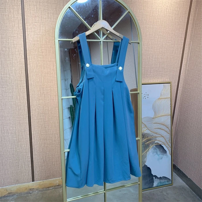 CC405蓝色孕妇裙子 90-130