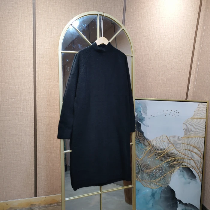 AD236孕妇黑色针织裙100-145