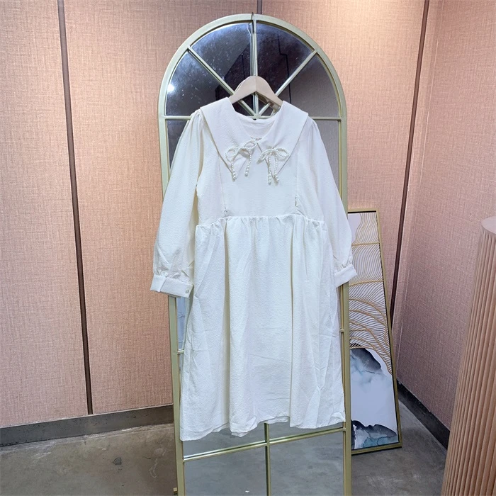 LL326杏色孕妇裙子   90-120