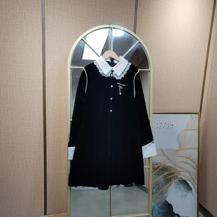 BF416孕妇黑色连衣裙L90-120XL130