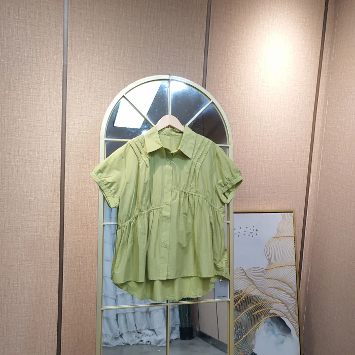 CD59绿色孕妇衬衣100-130