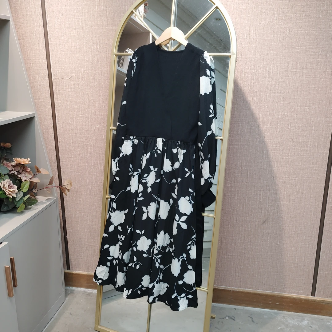 BF765孕妇黑色连衣裙90-130