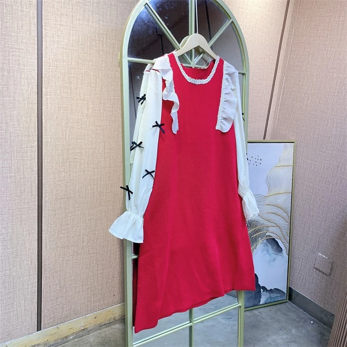 S156红色孕妇衣裙  染色100-150