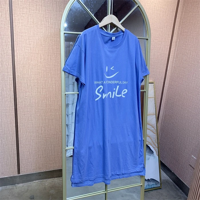 U381蓝色孕妇裙子   M90-120L130XL140XXL150