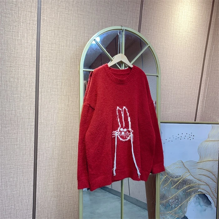 QQ496红色孕妇毛衣  100-150