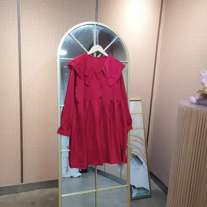 YK22孕妇红色连衣裙90-130