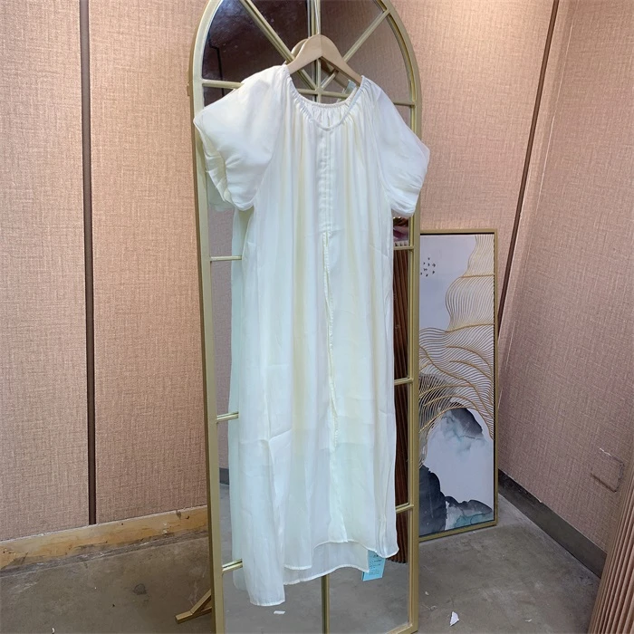 K247杏色孕妇裙子  L100-130XL140XXL150