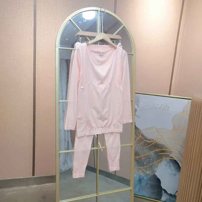 EG81孕妇粉色秋衣套装90-150