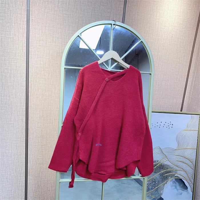 LL408红色孕妇针织衫100-140