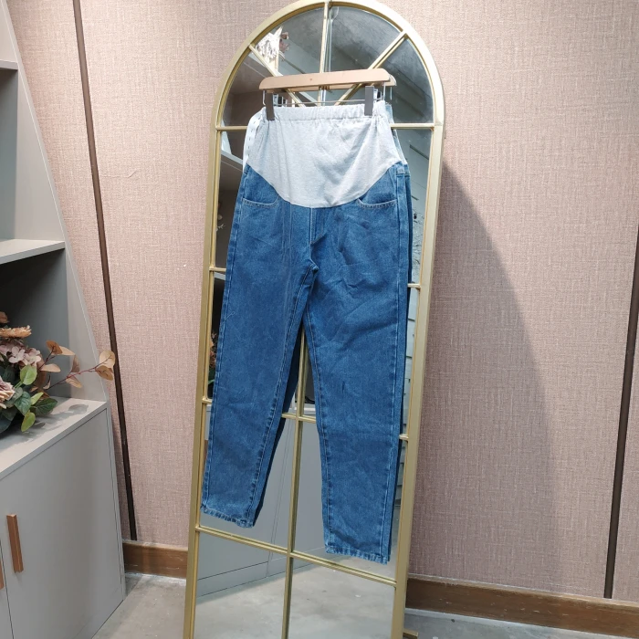 HF116孕妇蓝色牛仔裤 M90-120L130XL140XXL150