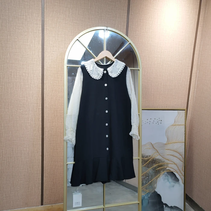 BF289孕妇黑色连衣裙100-130小脏