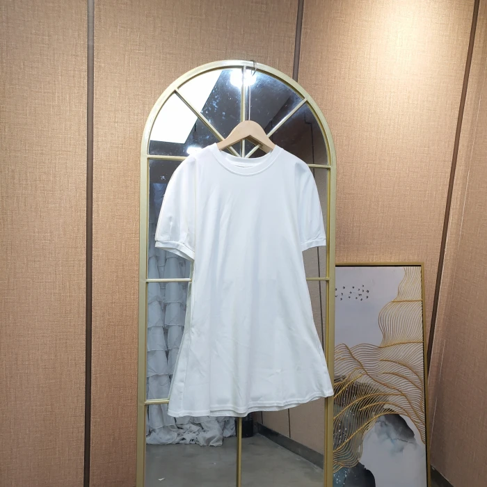 BE693孕妇白色T恤裙90-110