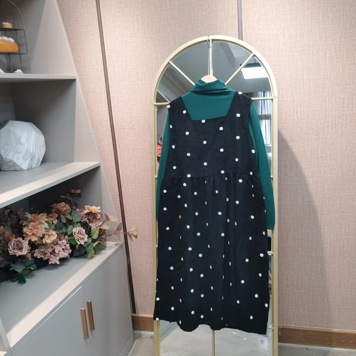 AG115孕妇黑色背心裙两件套M90-120