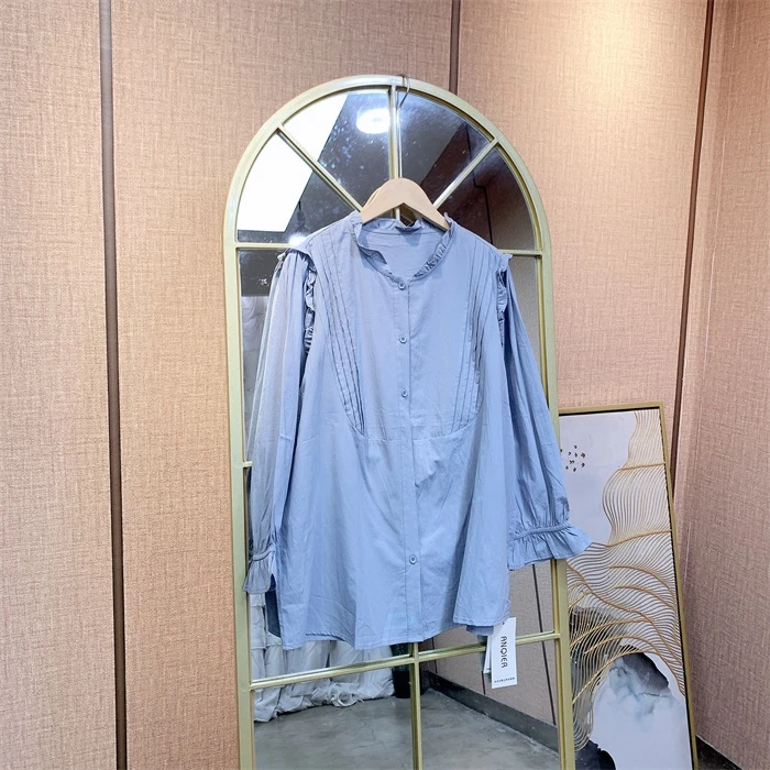 HH341蓝色孕妇上衣110-140