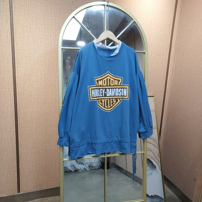 JU41孕妇蓝色加绒卫衣M90-120