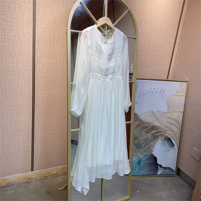 OO273米白色孕妇裙子   90-120