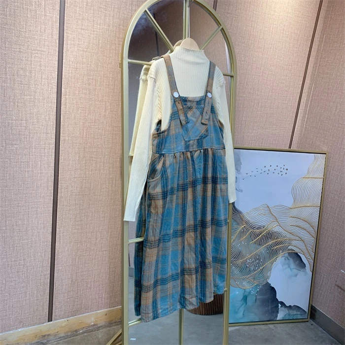 OO452浅蓝色孕妇裙两件套 100-130