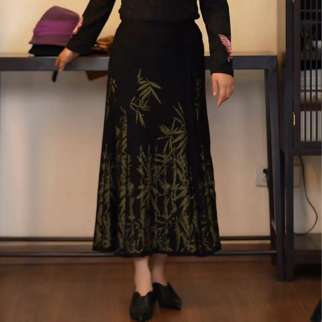 【金竹】新中式百搭国风针织百褶半裙（款式不挑）