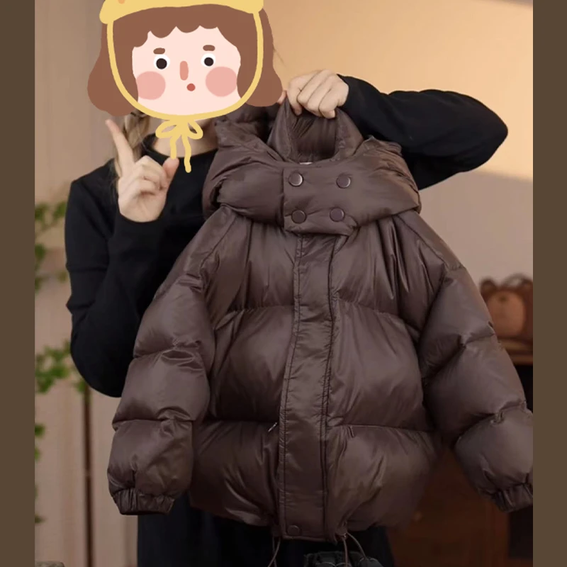 【小南瓜】现货儿童韩版气质连帽外套冬季90白鸭绒羽绒服潮TML0044
