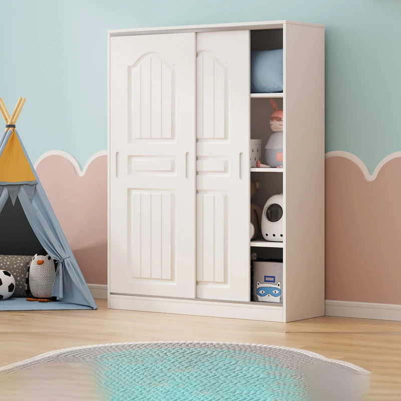 新疆西藏包邮衣柜实木家用卧室小户型出租房推拉门小衣橱