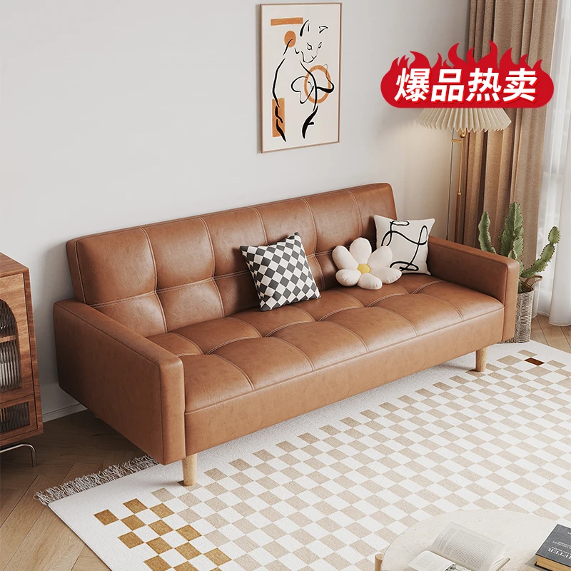 新疆西藏包邮奶油风小户型客厅科技布沙发2024年新款沙发床两用公