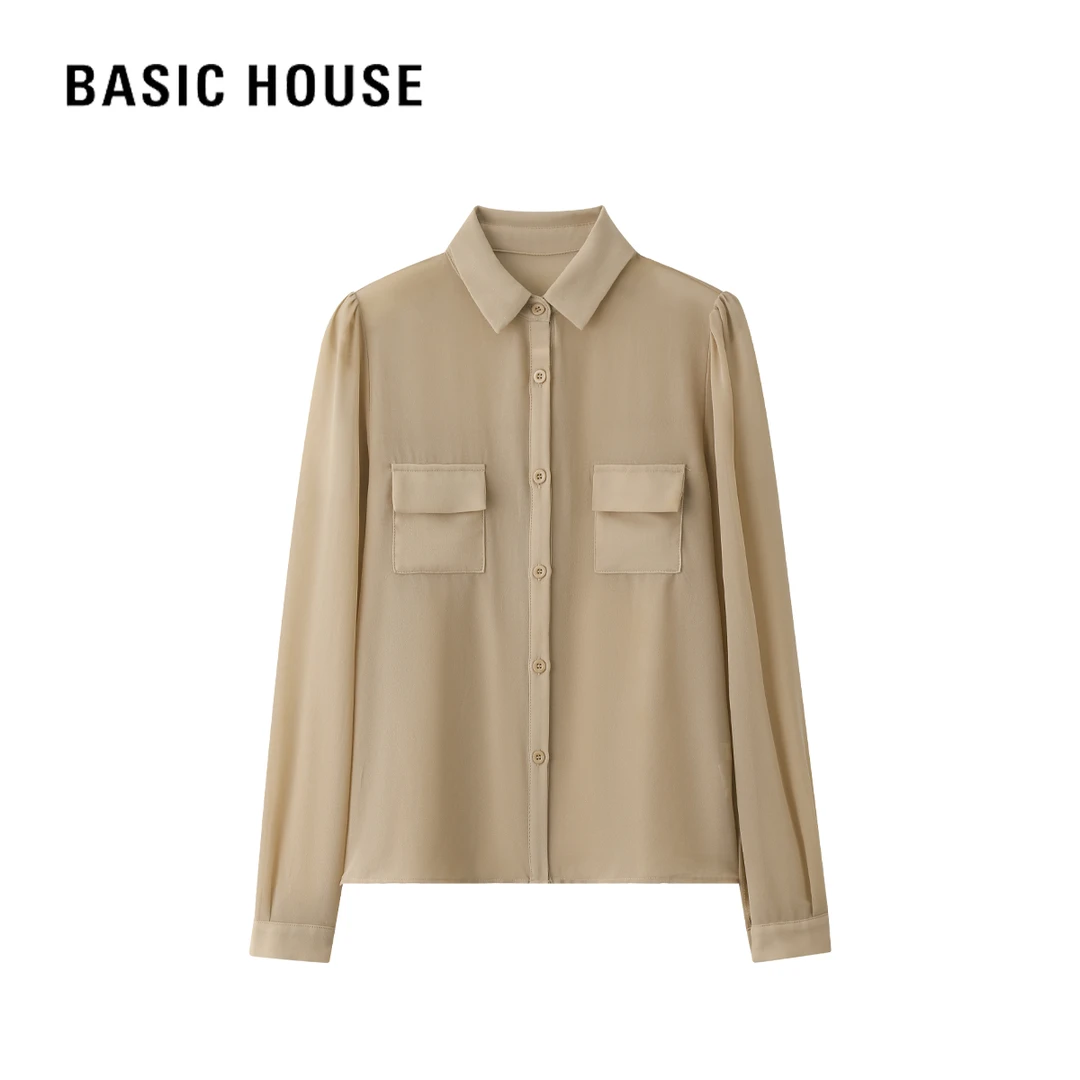 Basic House/百家好夏季气质轻奢时尚休闲百搭小众内搭长袖衬衫