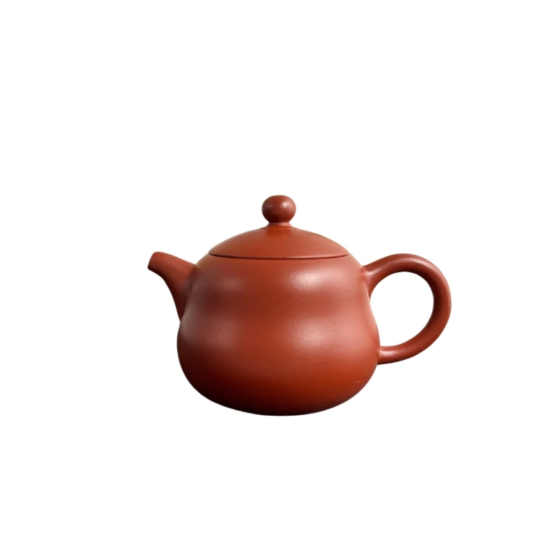 潮州手拉朱泥壶大红袍壶葫芦壶紫砂泥壶小容量冲罐泡茶壶功夫茶具