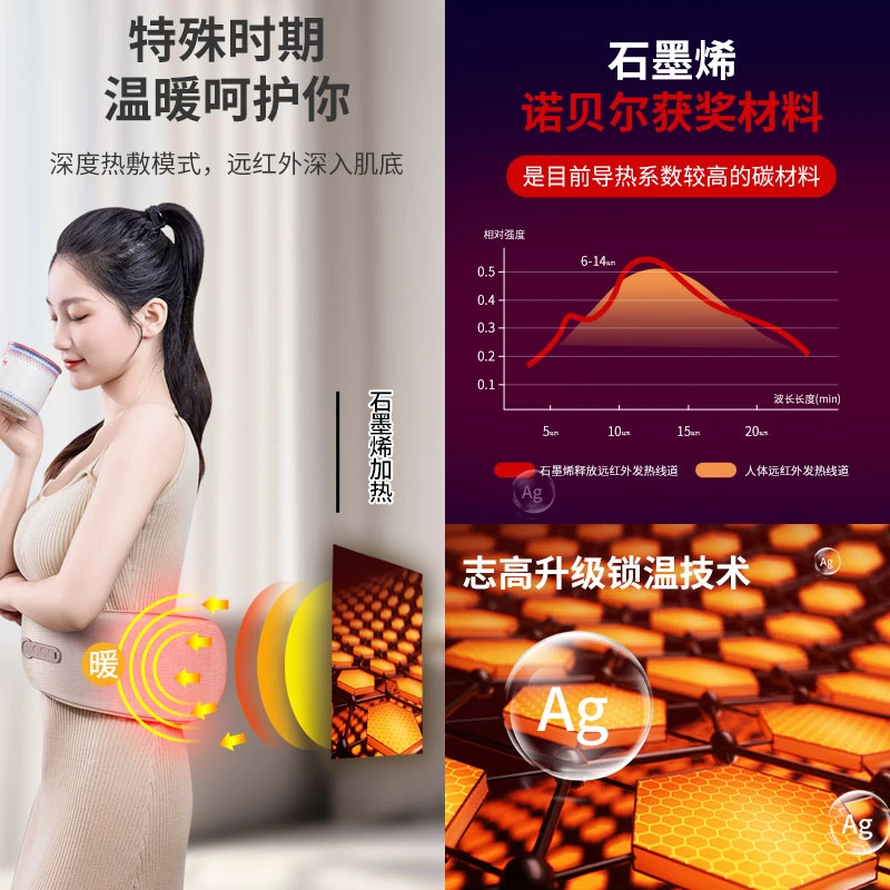 志高加热护腰带腰部按摩器腰间盘劳损护腰男女理疗保暖热敷宫寒暖