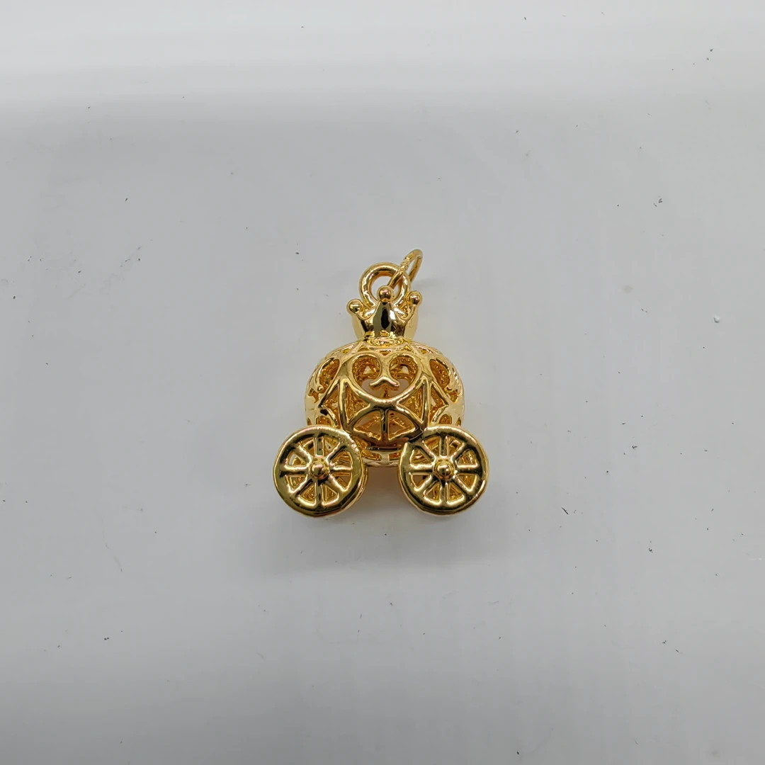 足金饰品/南瓜车吊坠/0.70/B112755-0.70/h