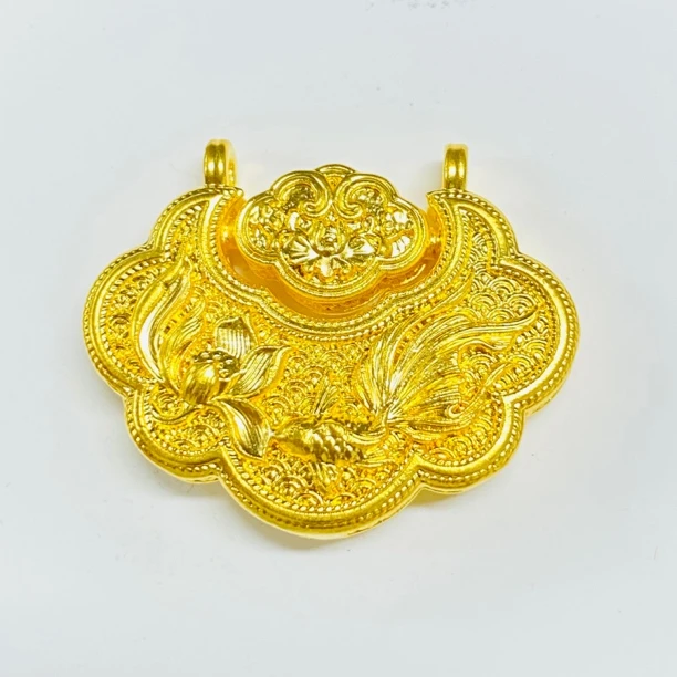足金饰品/荷花锦鲤锁包/2.39/1B5B0905/h