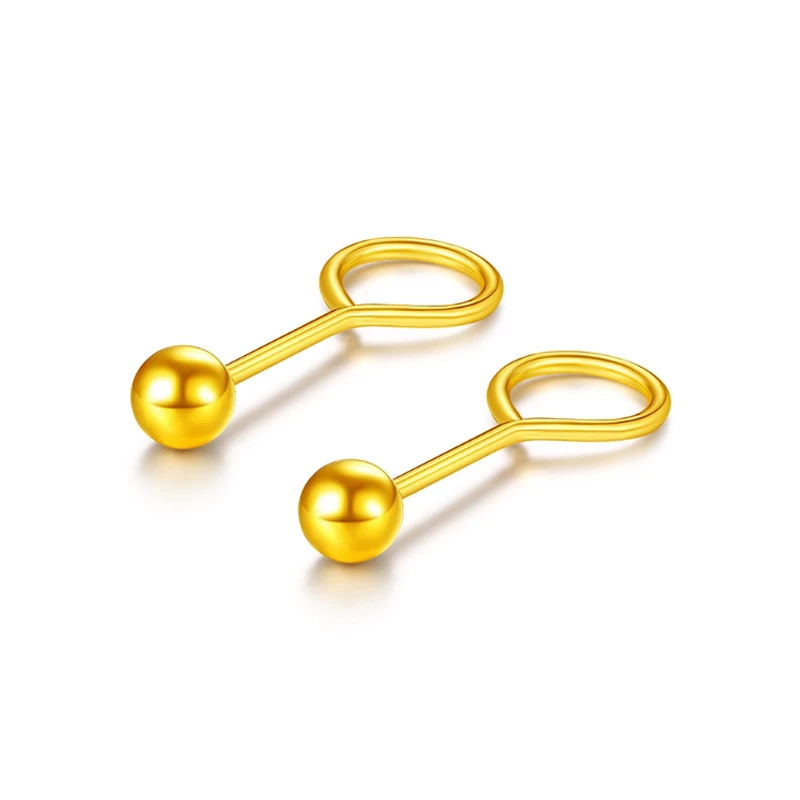 足金饰品/黄金豆豆钉时尚配件/A92235