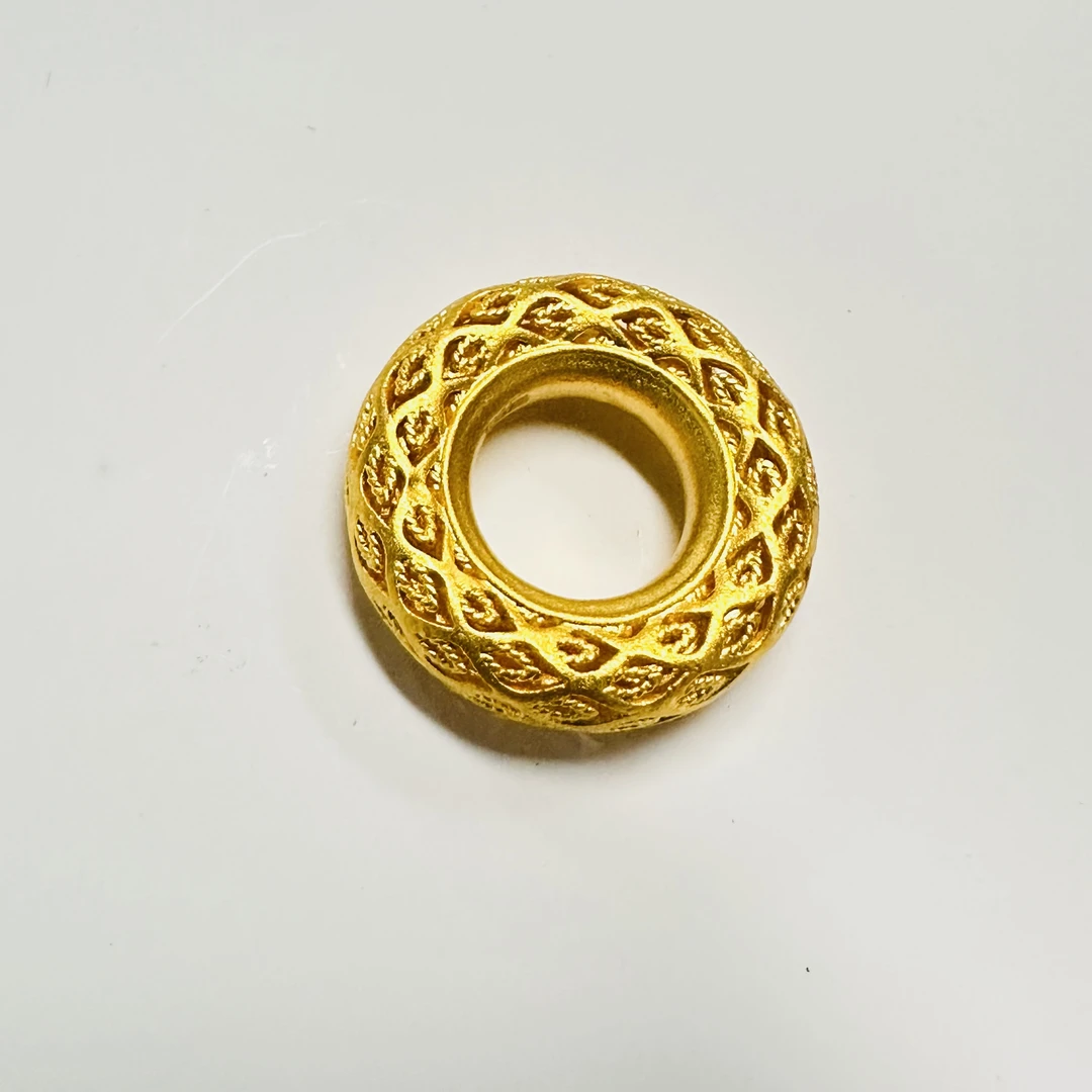 足金饰品/凤羽平安扣/0.87/083080-0.87(克重多退少补)