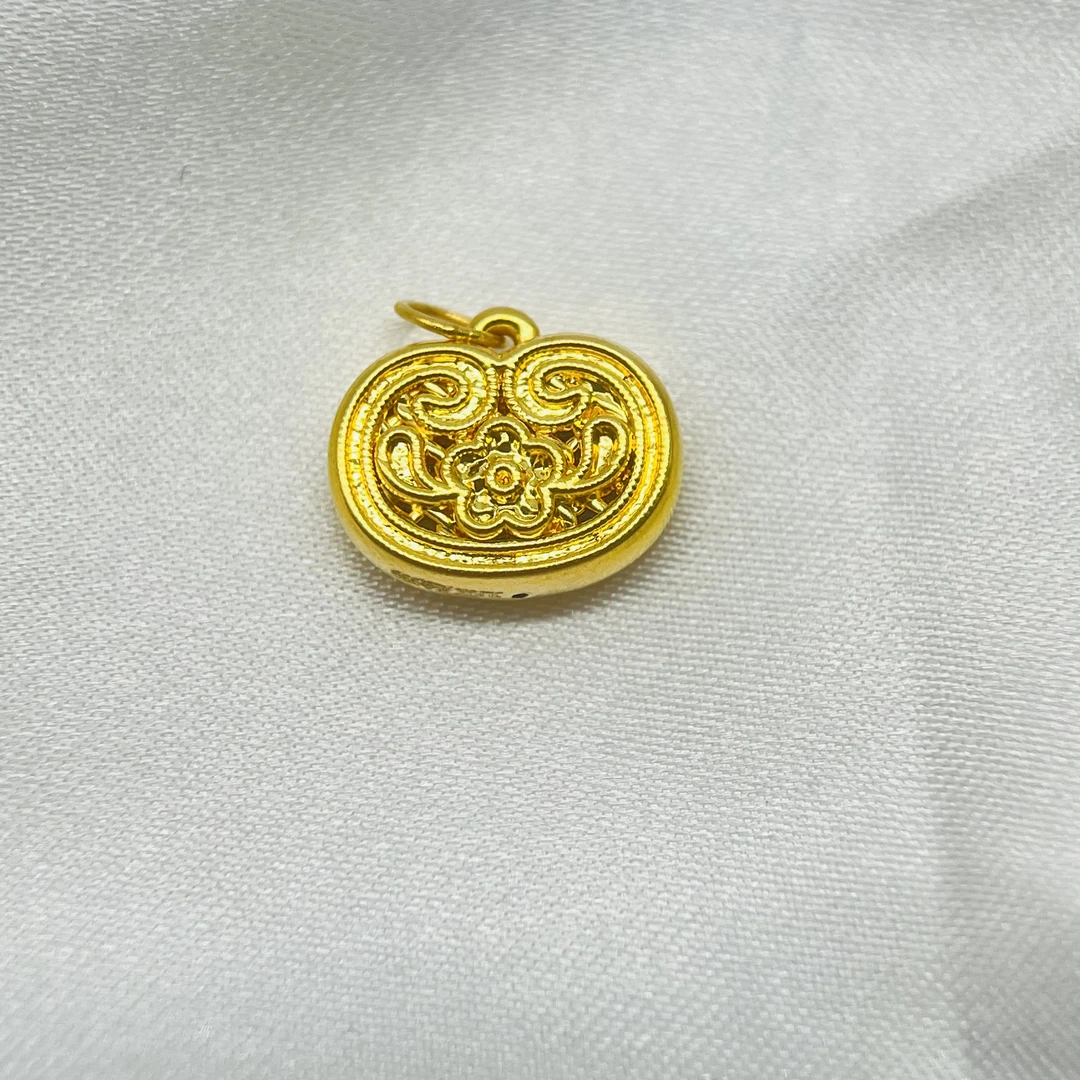 足金饰品/桃花有钱花转运珠/0.48/A90779-0.48/m(克重多退少补)