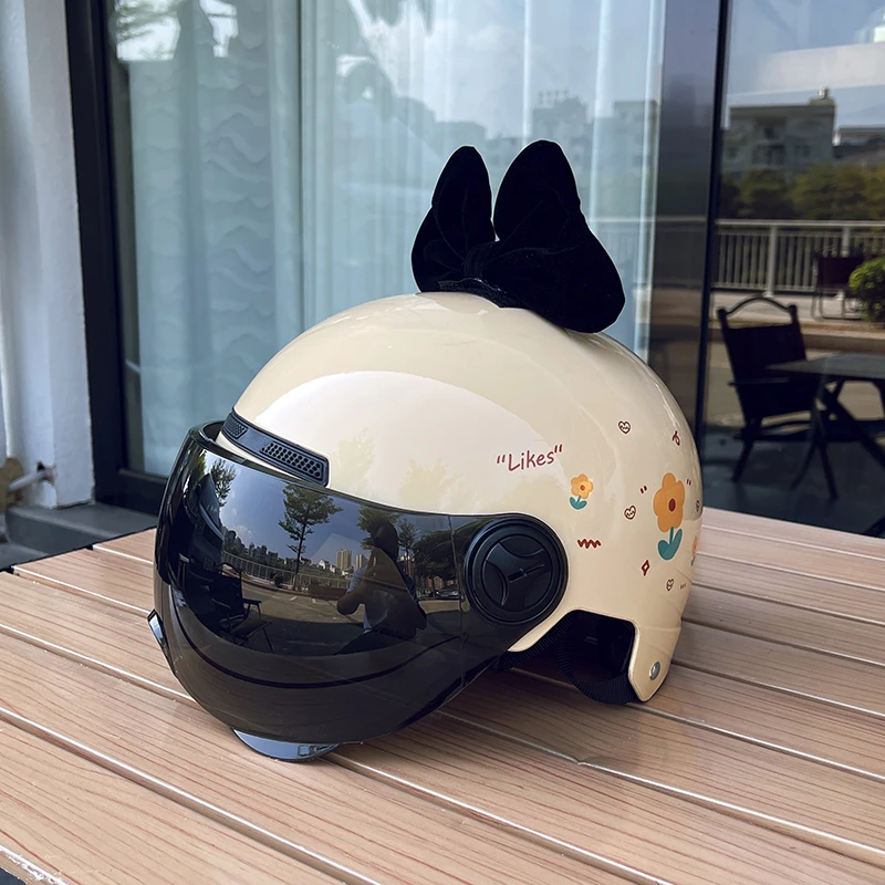 夏款3C认证新国标时尚简约时髦好物女神专属电动摩托车头盔遮阳帽