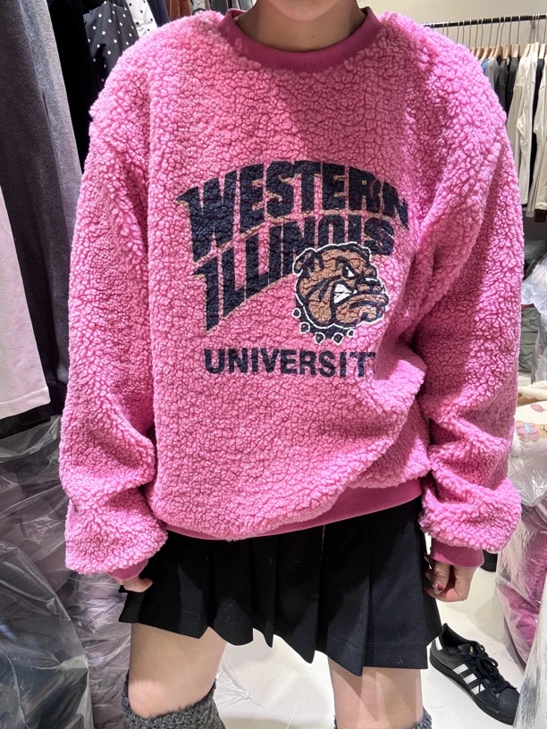 韩版卡通小狗毛毛卫衣