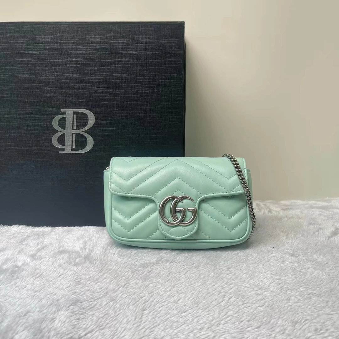 95新 GUCCI/古驰 薄荷绿mini马蒙/330688
