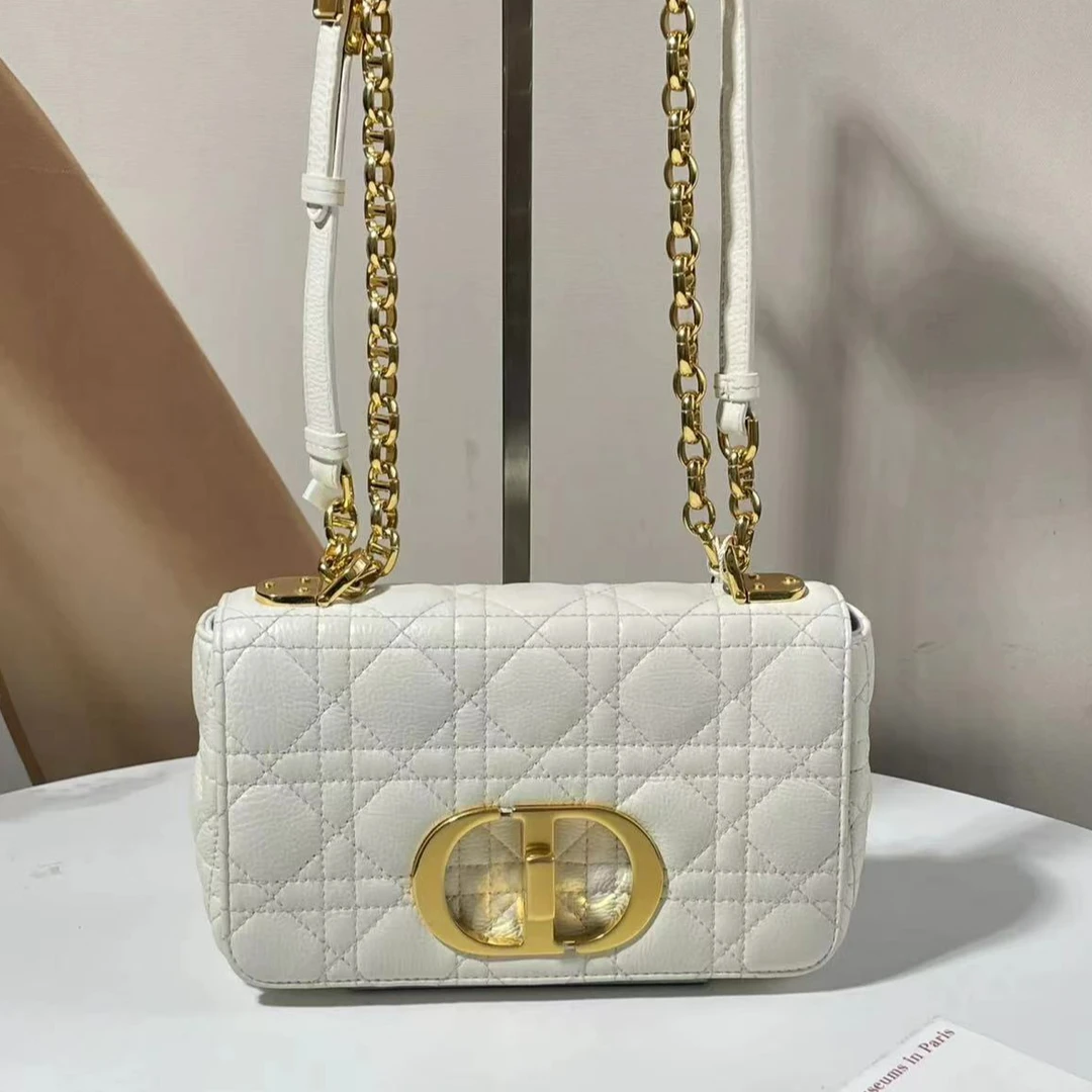 95新 DIOR/迪奥 白金 Caro 小号 斜挎包 /