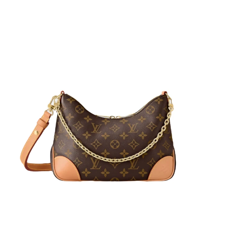 未使用 LouisVuitton/路易威登 开播福利经典黄牛角包老花斜挎包