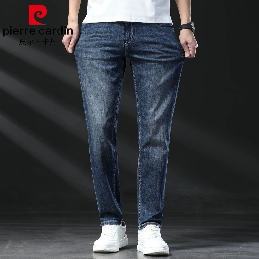 皮尔卡丹2025新款高端牛仔裤男士秋冬款休闲裤宽松直筒男裤长裤子
